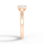 Carrie Princess Cut Lab Grown Diamond 18Kt Rose Gold Engagement Ring - View 3