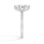 Janice Marquise Cut Lab Grown Diamond Platinum Engagement Ring - View 4