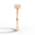 Brianna Princess Cut Lab Grown Diamond 18Kt Rose Gold Engagement Ring - View 3
