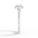 Kara Oval Cut Lab Grown Diamond Platinum Engagement Ring - View 3