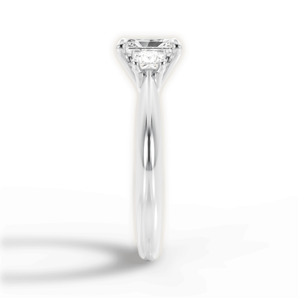 Dorothy Radiant Cut Lab Grown Diamond 18Kt White Gold Engagement Ring - View 3