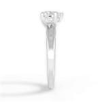 Carol Heart Cut Lab Grown Diamond 18Kt White Gold Engagement Ring - View 3