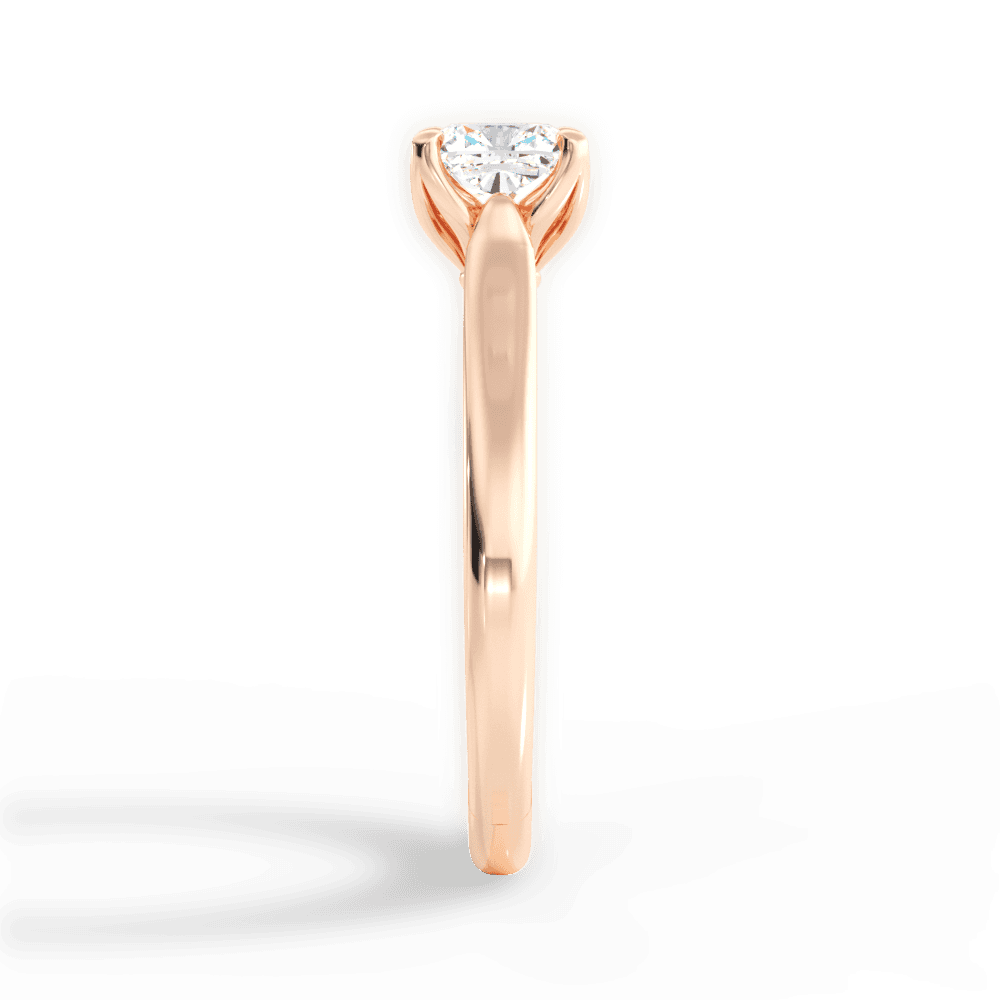Carrie Cushion Cut Lab Grown Diamond 18Kt Rose Gold Engagement Ring - View 4