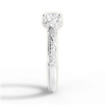 Josephine Cushion Cut Lab Grown Diamond Platinum Engagement Ring - View 4