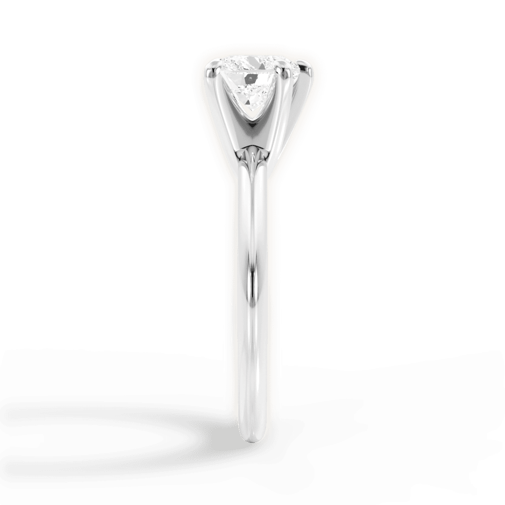 Alicia Heart Cut Lab Grown Diamond Platinum Engagement Ring - View 3