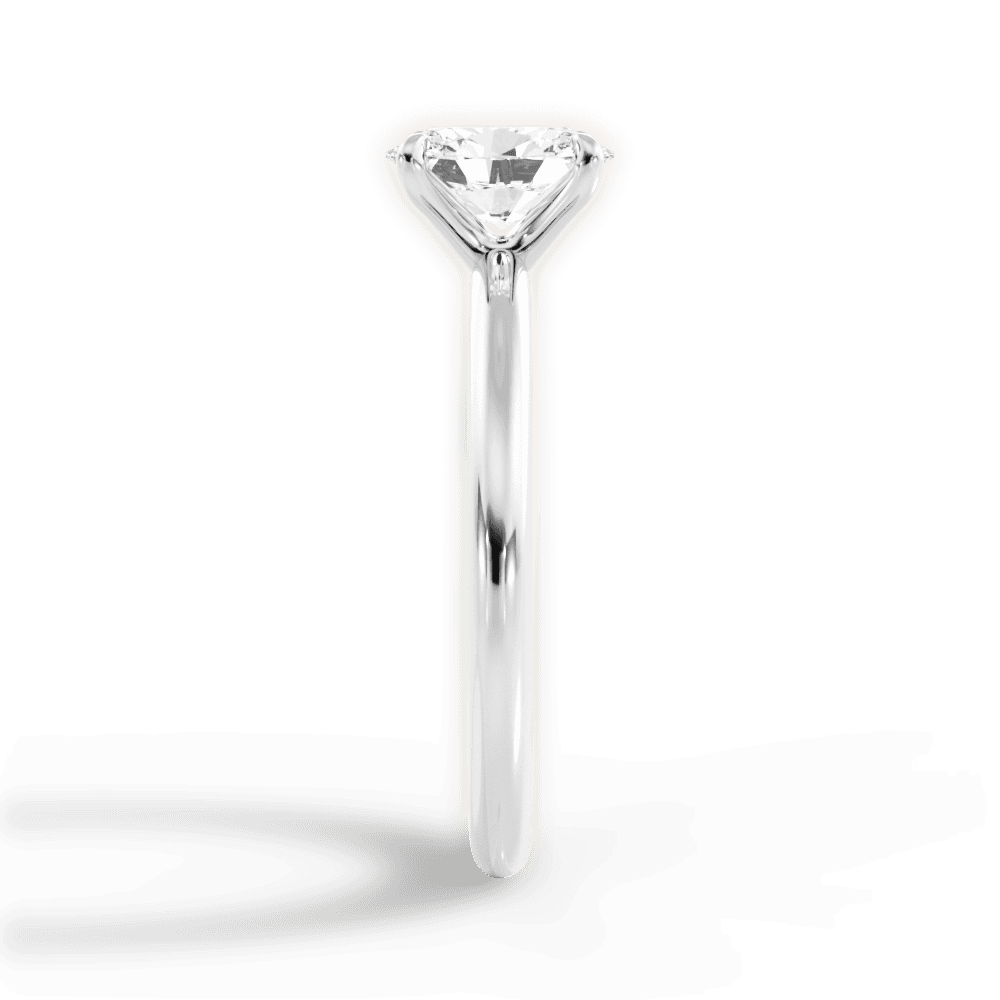 Allison Oval Cut Lab Grown Diamond 18Kt White Gold Engagement Ring - View 2