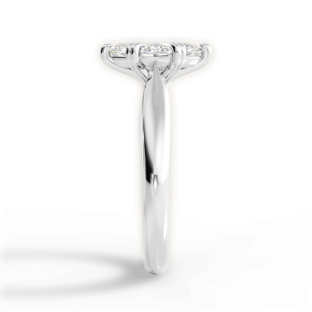 Camila Marquise Cut Lab Grown Diamond 18Kt White Gold Engagement Ring - View 2
