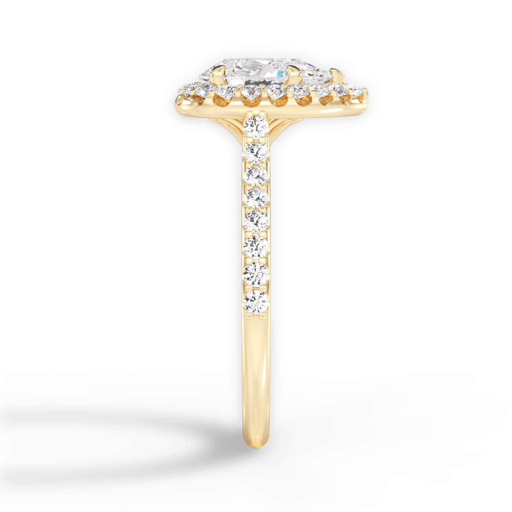 Leah Pear Cut Lab Grown Diamond 18Kt Yellow Gold Engagement Ring - View 2