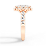 Lacey Marquise Cut Lab Grown Diamond 18Kt Rose Gold Engagement Ring - View 3