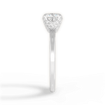 Gemma Cushion Cut Lab Grown Diamond 14Kt White Gold Engagement Ring - View 4