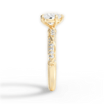 Gloria Heart Cut Lab Grown Diamond 18Kt Yellow Gold Engagement Ring - View 3