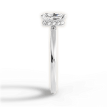 Brianna Radiant Cut Lab Grown Diamond Platinum Engagement Ring - View 4