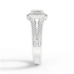Mackenzie Asscher Cut Lab Grown Diamond 18Kt White Gold Engagement Ring - View 4