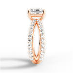 Lauren Radiant Cut Lab Grown Diamond 18Kt Rose Gold Engagement Ring - View 2