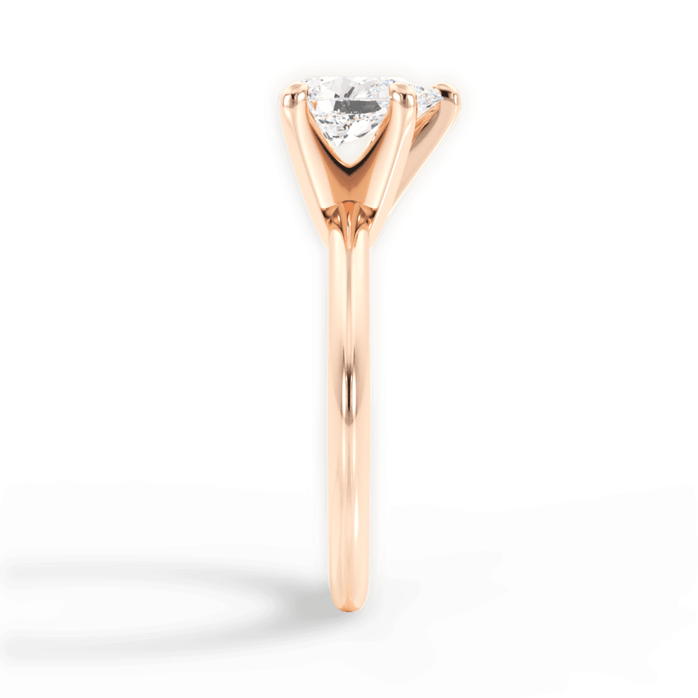 Casey Pear Cut Lab Grown Diamond 18Kt Rose Gold Engagement Ring - View 2