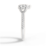 Lisa Pear Cut Lab Grown Diamond 14Kt White Gold Engagement Ring - View 4