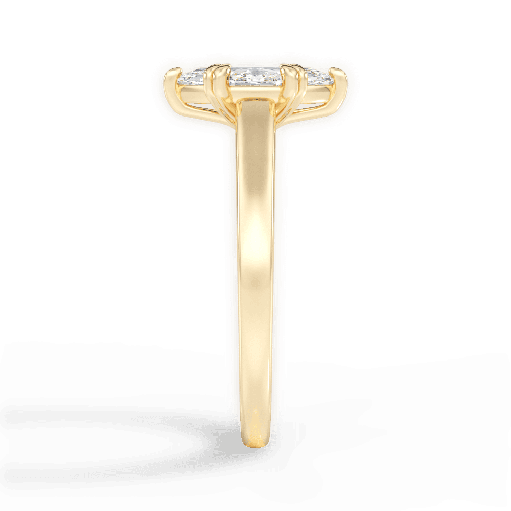 Courtney Marquise Cut Lab Grown Diamond 18Kt Yellow Gold Engagement Ring - View 3