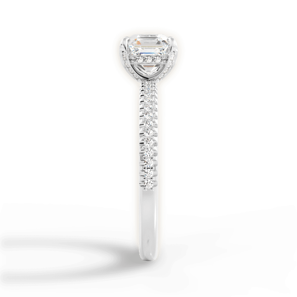 Helen Asscher Cut Lab Grown Diamond Platinum Engagement Ring - View 4