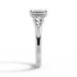 Cecilia Emerald Cut Lab Grown Diamond 14Kt White Gold Engagement Ring - View 2