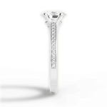 Donna Oval Cut Lab Grown Diamond Platinum Engagement Ring - View 2