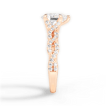 Justine Pear Cut Lab Grown Diamond 18Kt Rose Gold Engagement Ring - View 2
