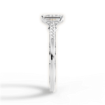 Christina Emerald Cut Lab Grown Diamond 18Kt White Gold Engagement Ring - View 2