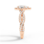 Latoya Pear Cut Lab Grown Diamond 18Kt Rose Gold Engagement Ring - View 3