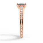 Leslie Emerald Cut Lab Grown Diamond 18Kt Rose Gold Engagement Ring - View 3
