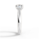 Camila Asscher Cut Lab Grown Diamond Platinum Engagement Ring - View 4