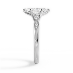 Cassie Marquise Cut Lab Grown Diamond 14Kt White Gold Engagement Ring - View 3