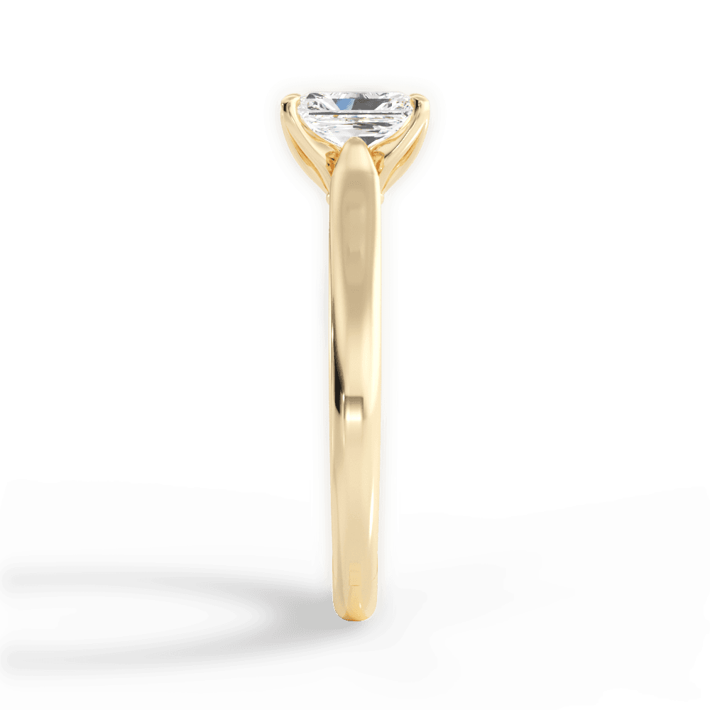 Carrie Radiant Cut Lab Grown Diamond 18Kt Yellow Gold Engagement Ring - View 2