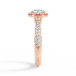 Lucy Round Cut Lab Grown Diamond 18Kt Rose Gold Engagement Ring - View 4