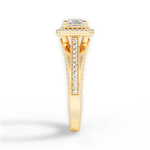 Lillian Asscher Cut Lab Grown Diamond 18Kt Yellow Gold Engagement Ring - View 3