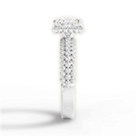 Jocelyn Princess Cut Lab Grown Diamond 18Kt White Gold Engagement Ring - View 3