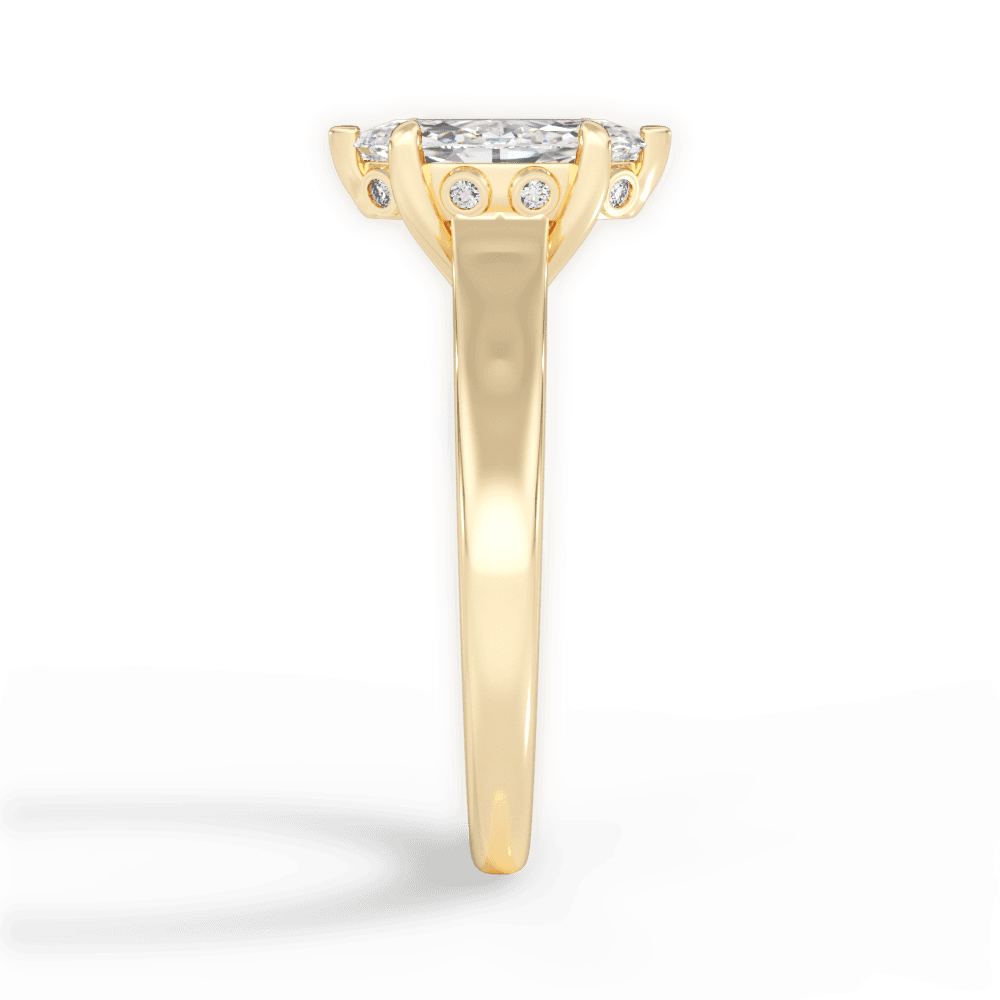 Carol Marquise Cut Lab Grown Diamond 18Kt Yellow Gold Engagement Ring - View 2