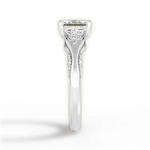 Isabel Emerald Cut Lab Grown Diamond 14Kt White Gold Engagement Ring - View 3