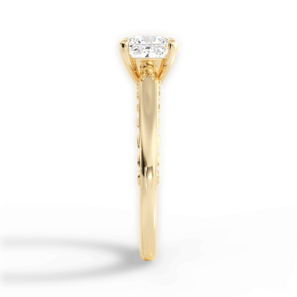 Annette Princess Cut Lab Grown Diamond 18Kt Yellow Gold Engagement Ring - View 4