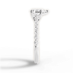 Dana Pear Cut Lab Grown Diamond 18Kt White Gold Engagement Ring - View 2