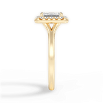 Geneva Emerald Cut Lab Grown Diamond 18Kt Yellow Gold Engagement Ring - View 3