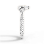 Gabriela Pear Cut Lab Grown Diamond 14Kt White Gold Engagement Ring - View 4