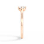 Bernadette Radiant Cut Lab Grown Diamond 18Kt Rose Gold Engagement Ring - View 4