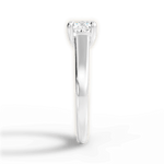 Ariana Cushion Cut Lab Grown Diamond Platinum Engagement Ring - View 3