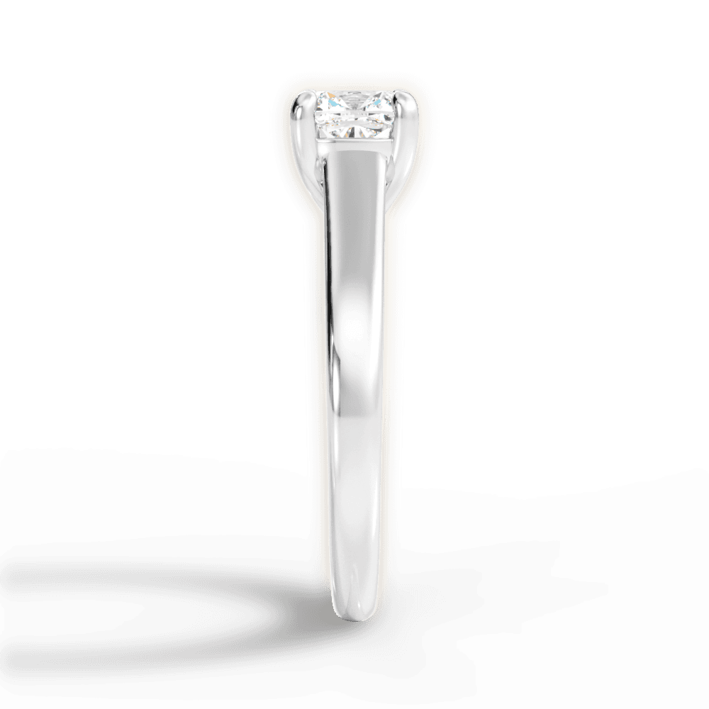 Ariana Cushion Cut Lab Grown Diamond 18Kt White Gold Engagement Ring - View 3