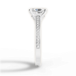 Donna Radiant Cut Lab Grown Diamond 18Kt White Gold Engagement Ring - View 4