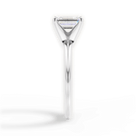 Alicia Emerald Cut Lab Grown Diamond 18Kt White Gold Engagement Ring - View 2