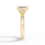 Elaine Emerald Cut Lab Grown Diamond 18Kt Yellow Gold Engagement Ring - View 3