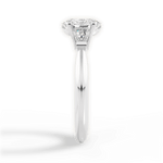 Emily Oval Cut Lab Grown Diamond Platinum Engagement Ring - View 4