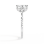 Janice Radiant Cut Lab Grown Diamond 14Kt White Gold Engagement Ring - View 2