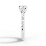 Dana Asscher Cut Lab Grown Diamond 18Kt White Gold Engagement Ring - View 2