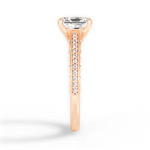 Caroline Radiant Cut Lab Grown Diamond 18Kt Rose Gold Engagement Ring - View 2